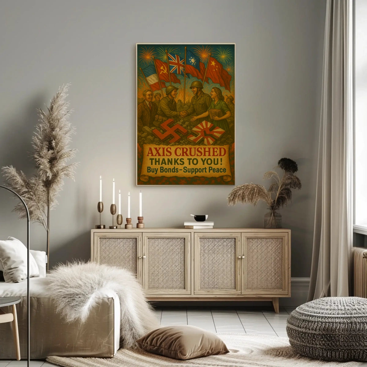 Axis Crushed Support Peace Poster