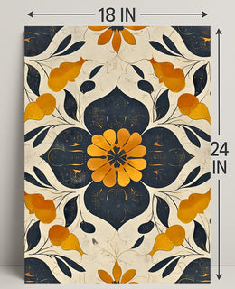 Elegant Abstract Floral Design: Artistic Poster