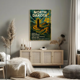 North Dakota Home of Teddy Roosevelt National Park Poster