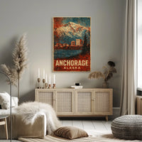 Anchorage Alaska Scenic Wanderlust Photo Realism Poster