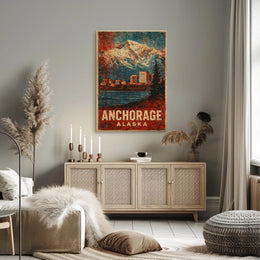Anchorage Alaska Scenic Wanderlust Photo Realism Poster