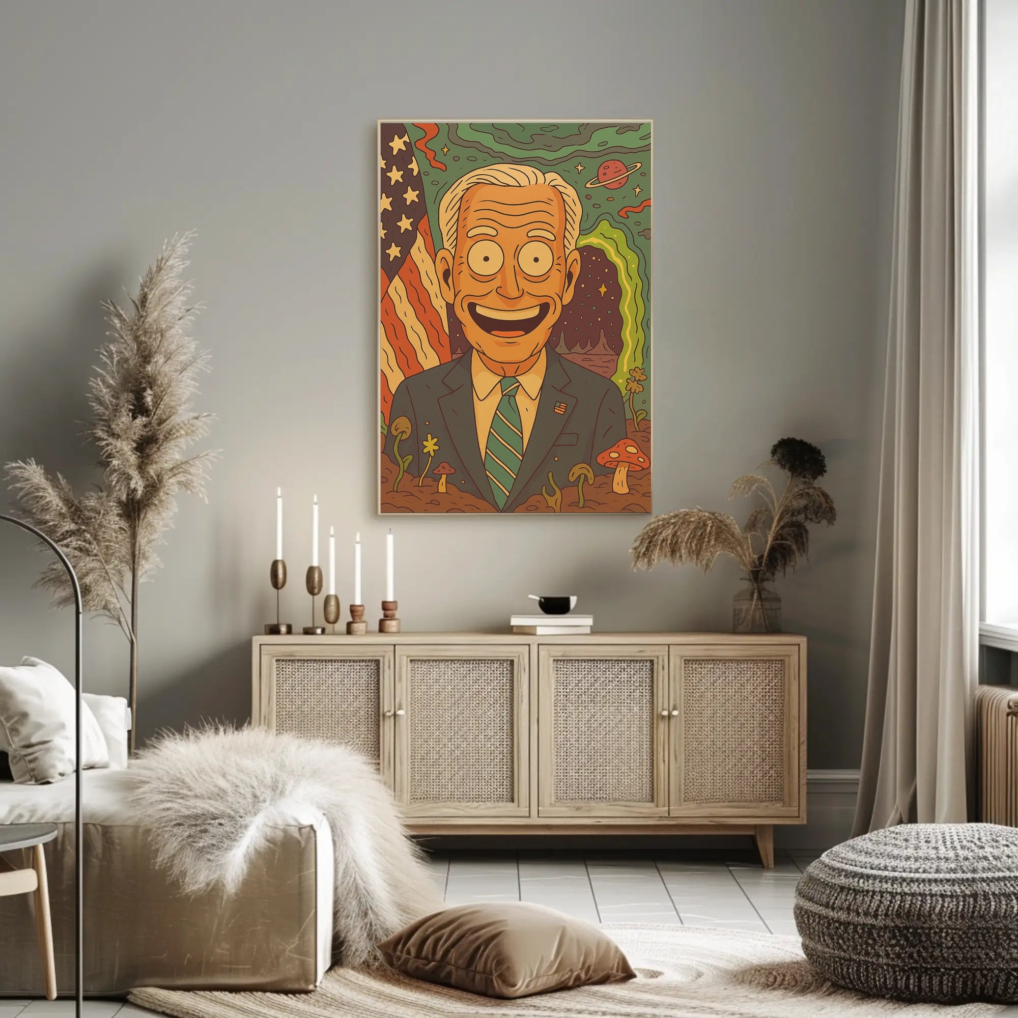 Cosmic Presidential Portrait Poster PosterGoat