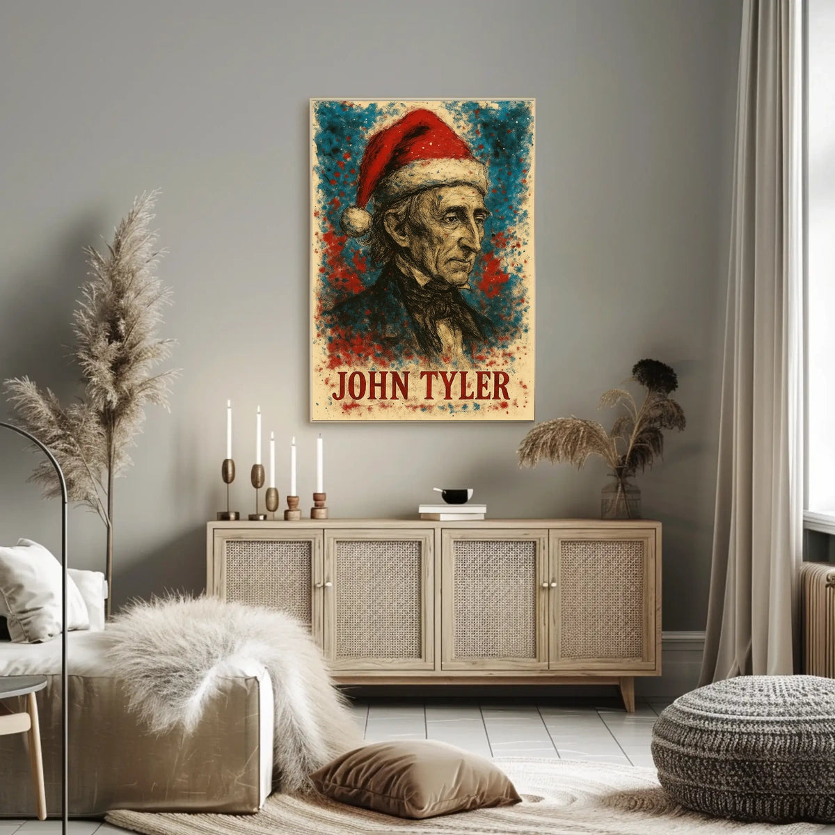 John Tyler 10th President of the United States Christmas SeriesPoster