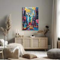 Surreal New York City Skyline Poster Abstract Wall Art