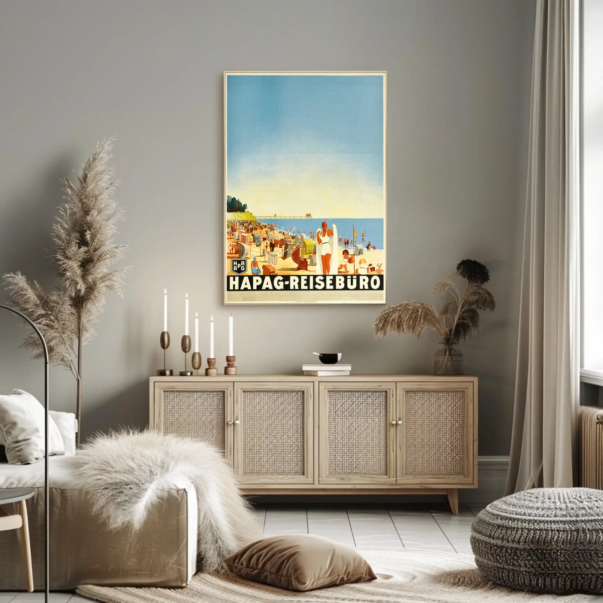 Hapag-Reisebüro Beach Scene Poster