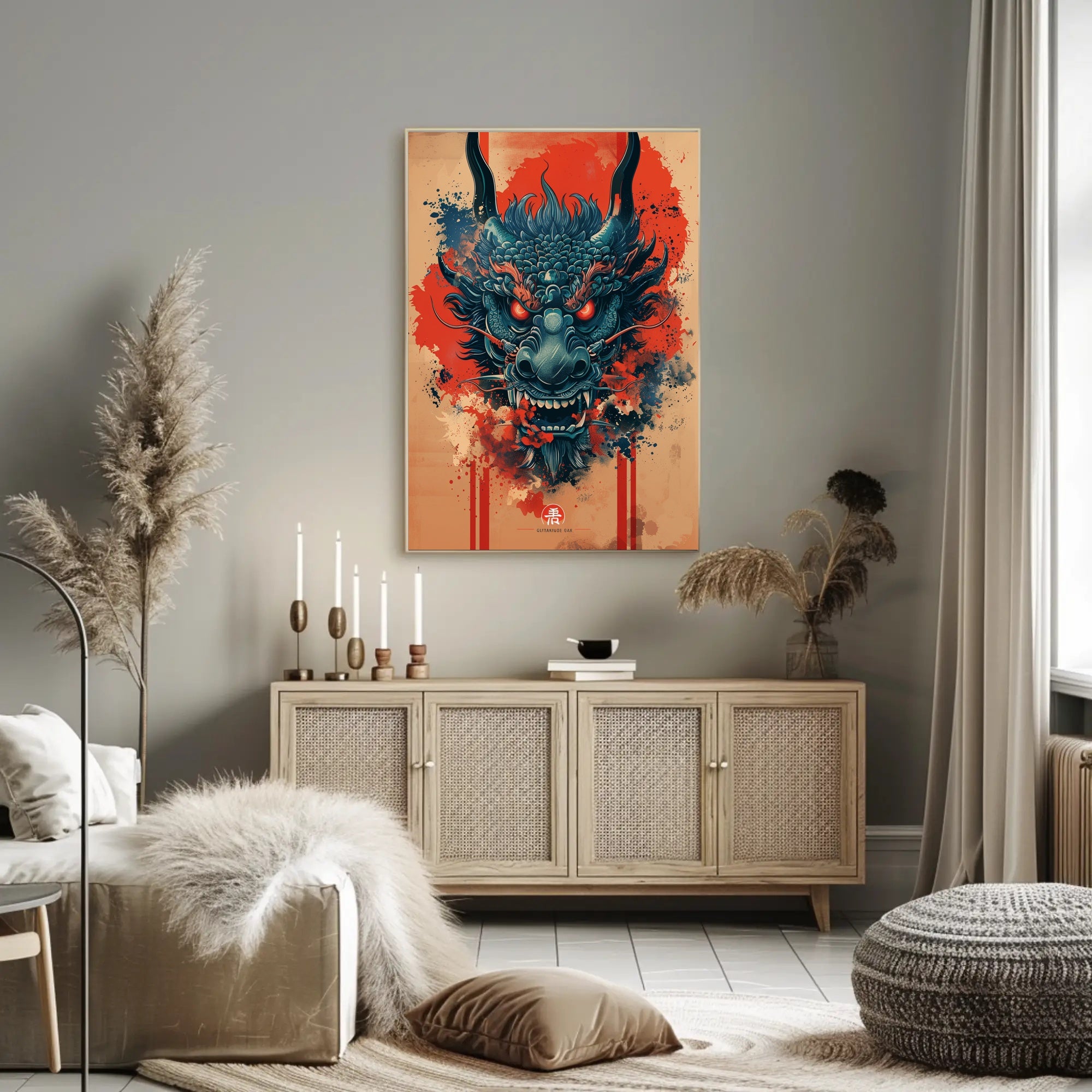 Dragon's Fury: A Mythical Creature Fantasy Mythology Poster PosterGoat