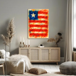 Abstract American Flag Poster