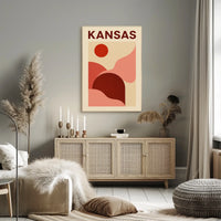 Kansas Abstract Landscape Poster