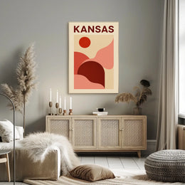 Kansas Abstract Landscape Poster