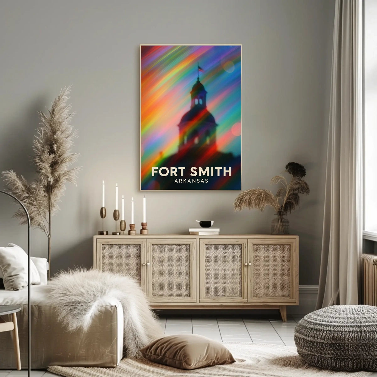 Fort Smith Arkansas Minimalist Travel Wanderlust Poster