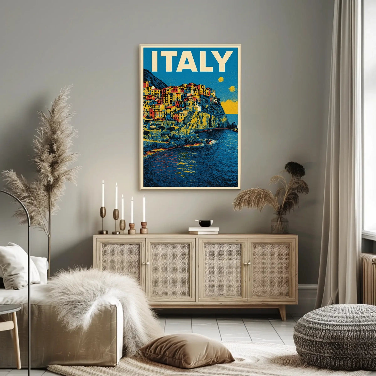 Vibrant Italy Coastline Poster