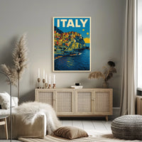 Vibrant Italy Coastline Poster