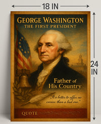 George Washington The First President Poster PosterGoat