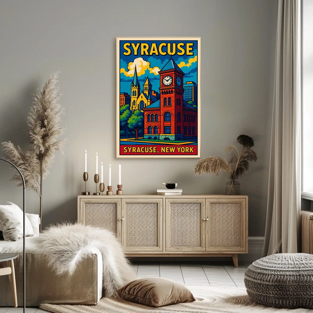 Syracuse, New York Architectural Charm Poster