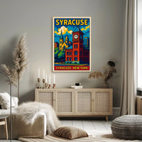Syracuse, New York Architectural Charm Poster