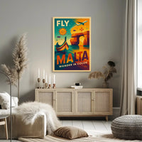 Explore Vibrant Malta with Retro Geometric Travel Poster PosterGoat