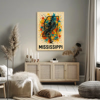 Mississippi Splash Art Poster