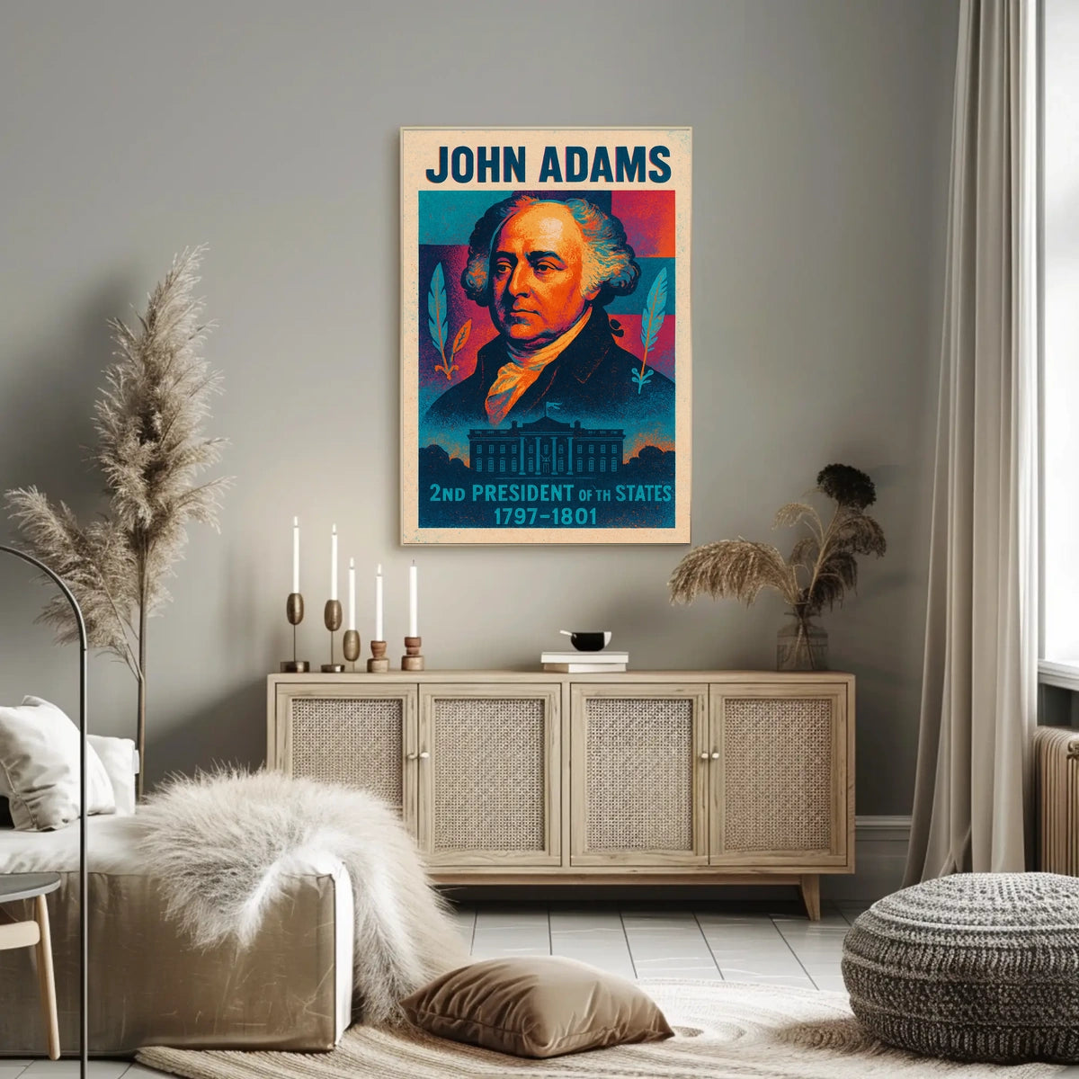 John Adams 2nd President Poster