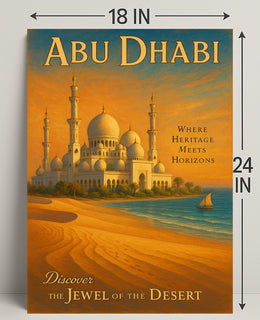 Abu Dhabi Travel Marvels: Discover Architectural Wonders Travel Poster
