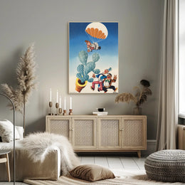 Parachute Predicament Poster PosterGoat