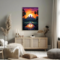 Sunset Over Angkor Wat Poster