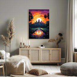 Sunset Over Angkor Wat Poster