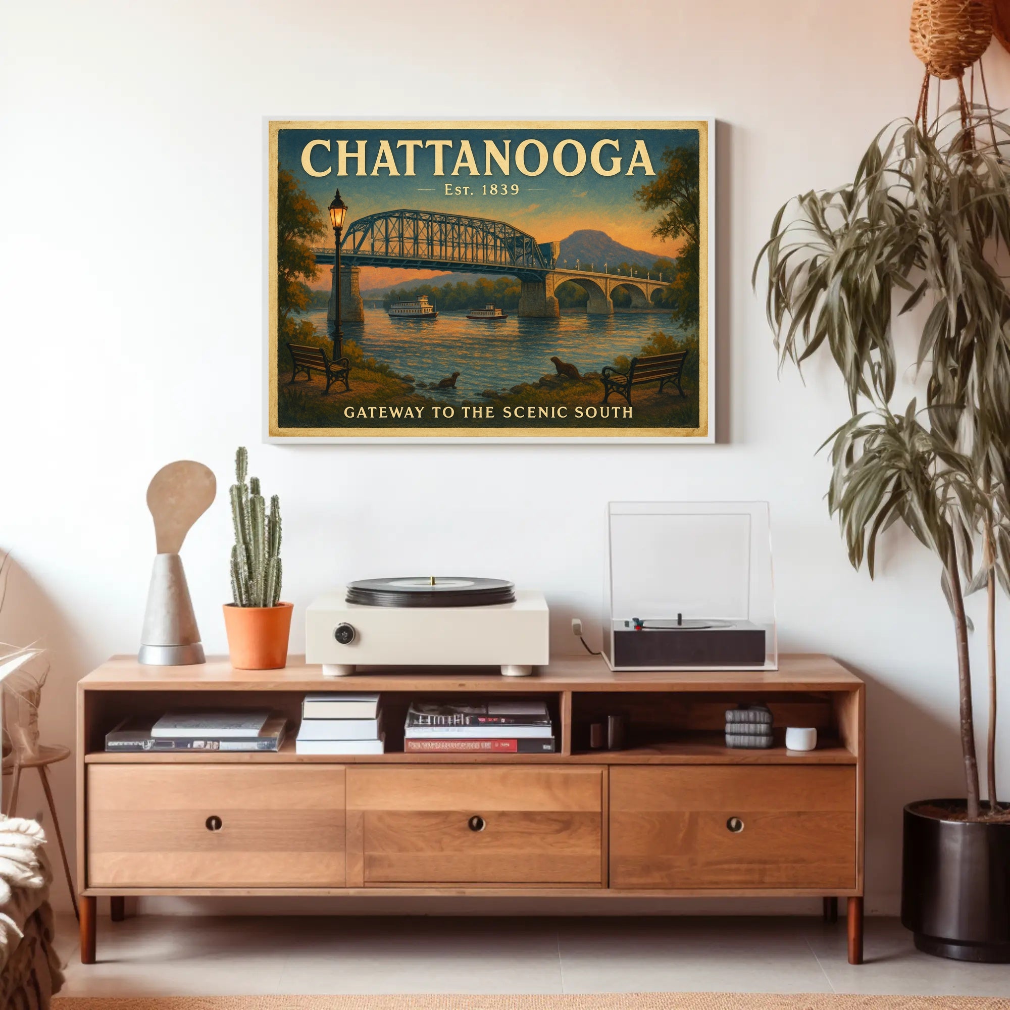 Chattanooga Scenic South Travel Poster Print