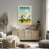 Discover Brazil Vintage Travel Poster Wall Art PosterGoat