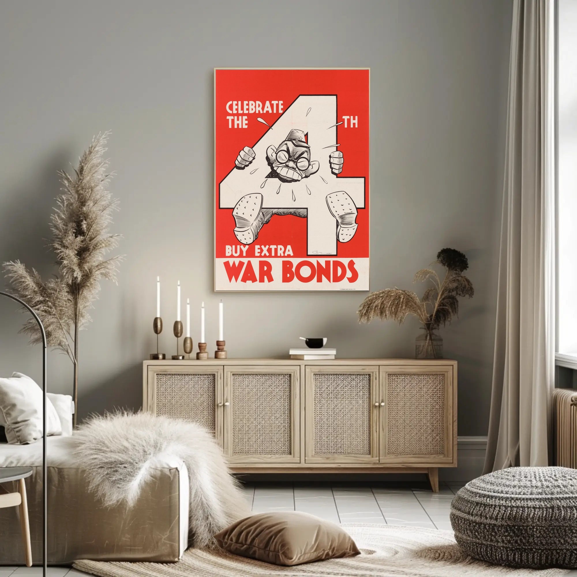 Celebrate the 4th with War Bonds Poster PosterGoat