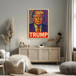 Donald Trump Vibrant Mosaic Legacy Poster