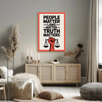 Justice and Equality Bold Political or Propaganda Poster