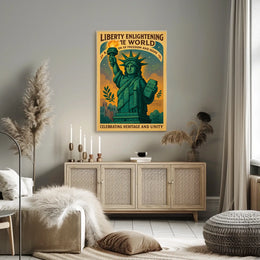 Statue of Liberty Vintage Patriotic Poster Art