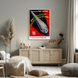The Comet Train Travel Poster