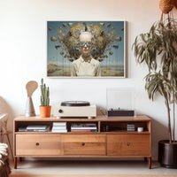 Futuristic Surveillance Sci-Fi Art Print: A Surreal Poster