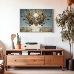 Futuristic Surveillance Sci-Fi Art Print: A Surreal Poster
