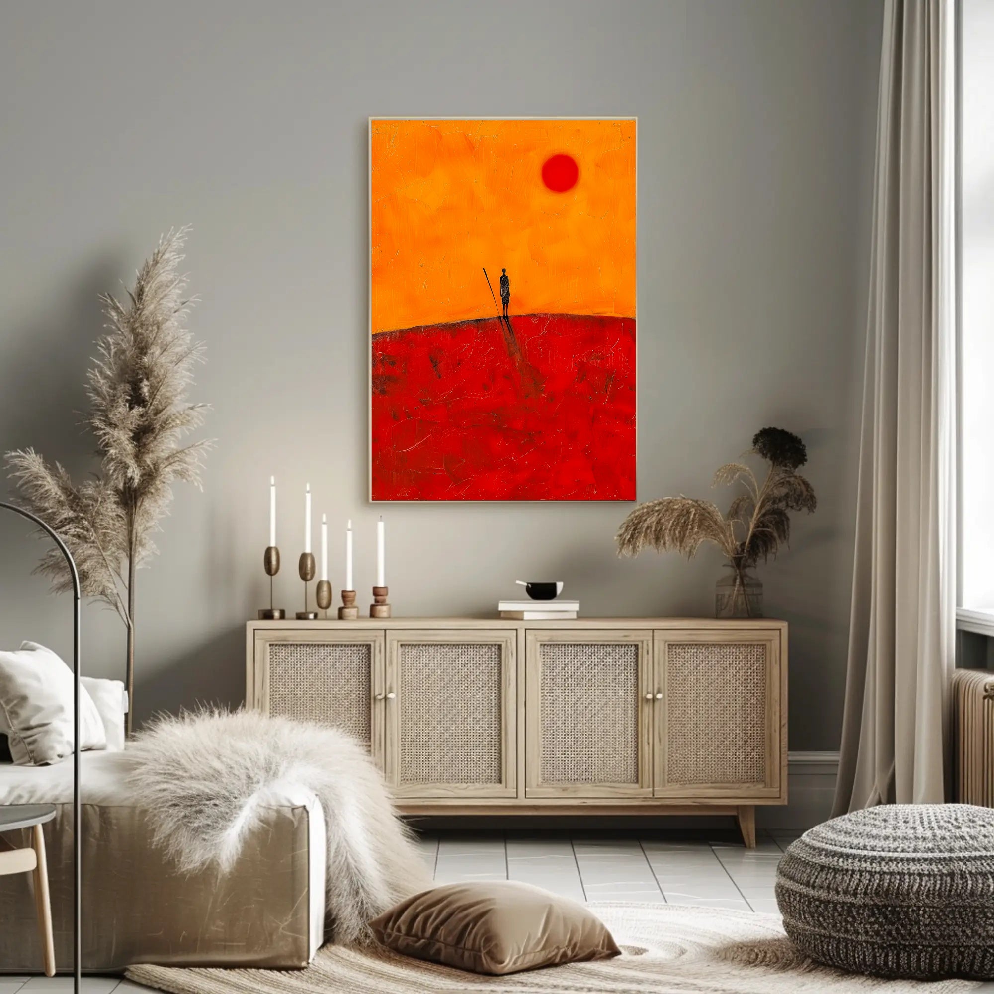 Desert Wanderer Poster Minimalist Travel Wall Art