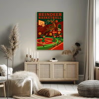 Reindeer Basketball Poster
