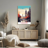 Liverpool Street Scene in Autumn: Urban or Cityscape Poster