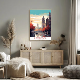 Liverpool Street Scene in Autumn: Urban or Cityscape Poster
