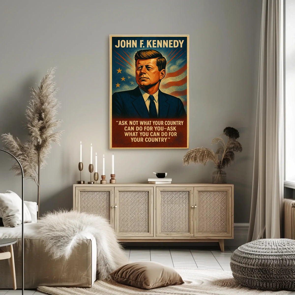 American History Icon Patriotic Vintage Poster Print