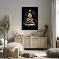 Enchanting Christmas Tree Poster: Festive Holiday Art