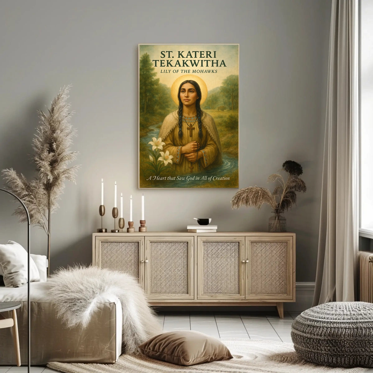 St. Kateri Tekakwitha Lily of the Mohawks Poster