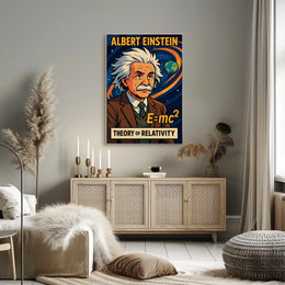 Einstein Relativity Vintage Science Art Captivating Intellectual Decor Timeless Knowledge Poster