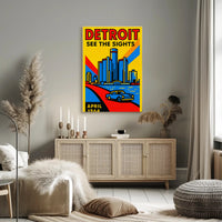 Discover Detroit See the Sights Poster PosterGoat