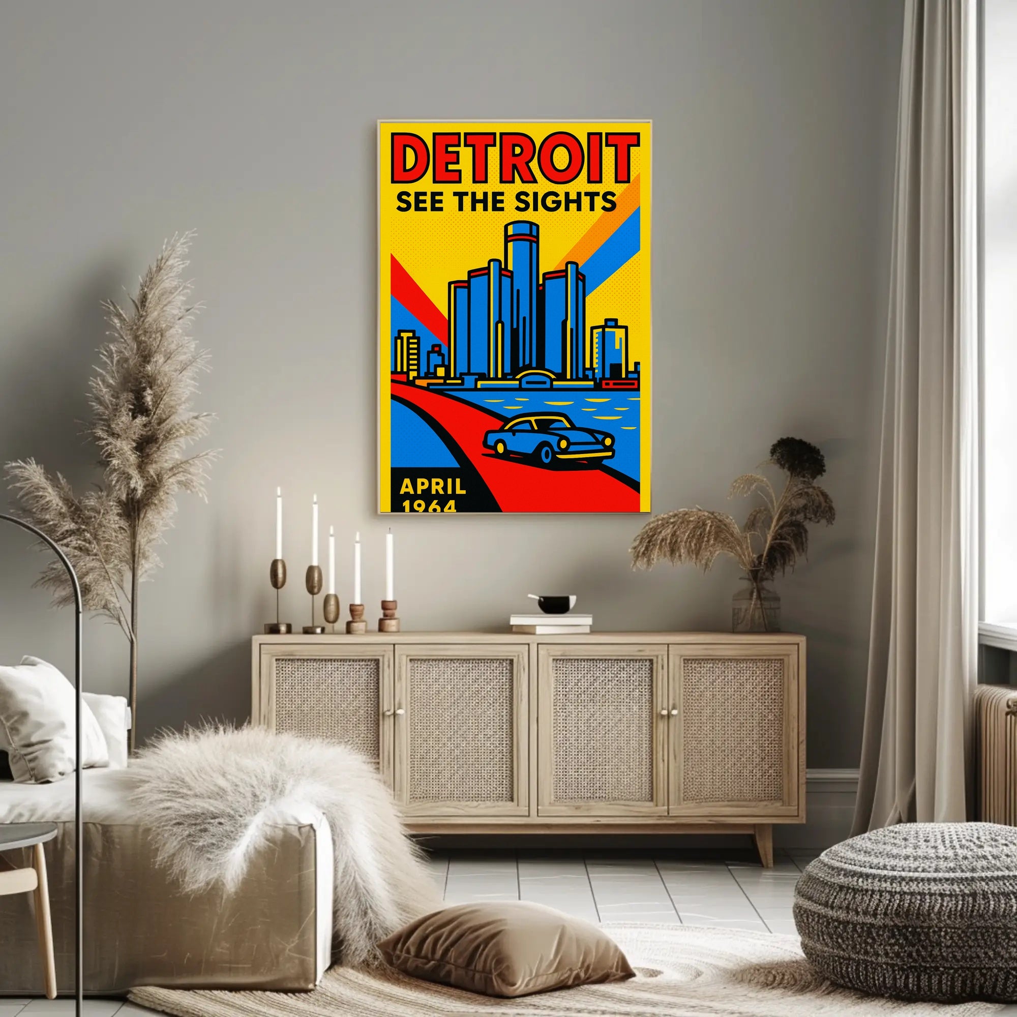 Discover Detroit See the Sights Poster PosterGoat