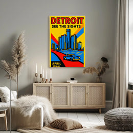 Discover Detroit See the Sights Poster PosterGoat