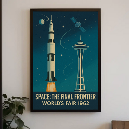 Space Frontier World's Fair 1962 Poster