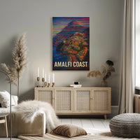 Amalfi Coast Poster Wall Art Travel Print Scenic Decor Italy
