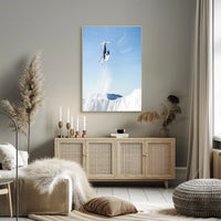 Aerial Skiing Adventure Poster