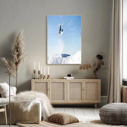 Aerial Skiing Adventure Poster